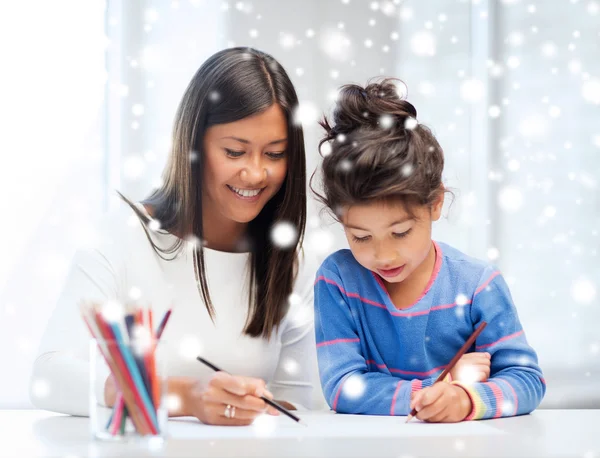 Dibujo de madre e hija — Foto de Stock