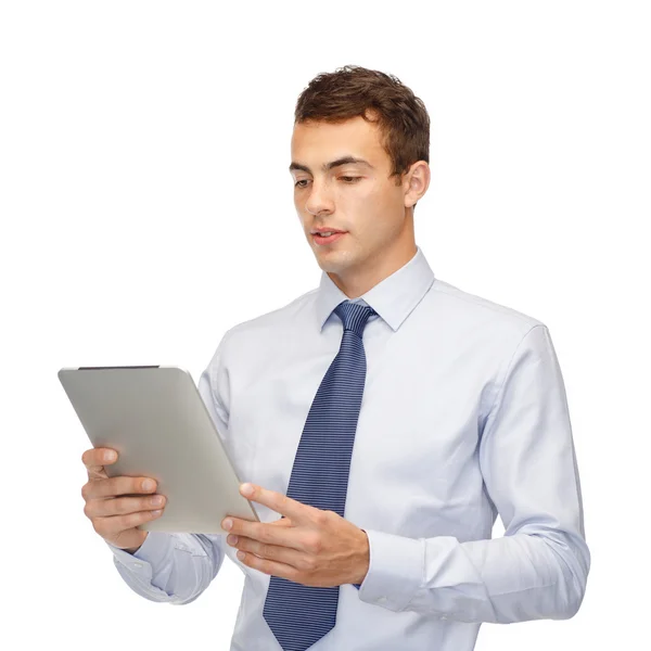 Buisnessman with tablet pc — Stock Photo, Image