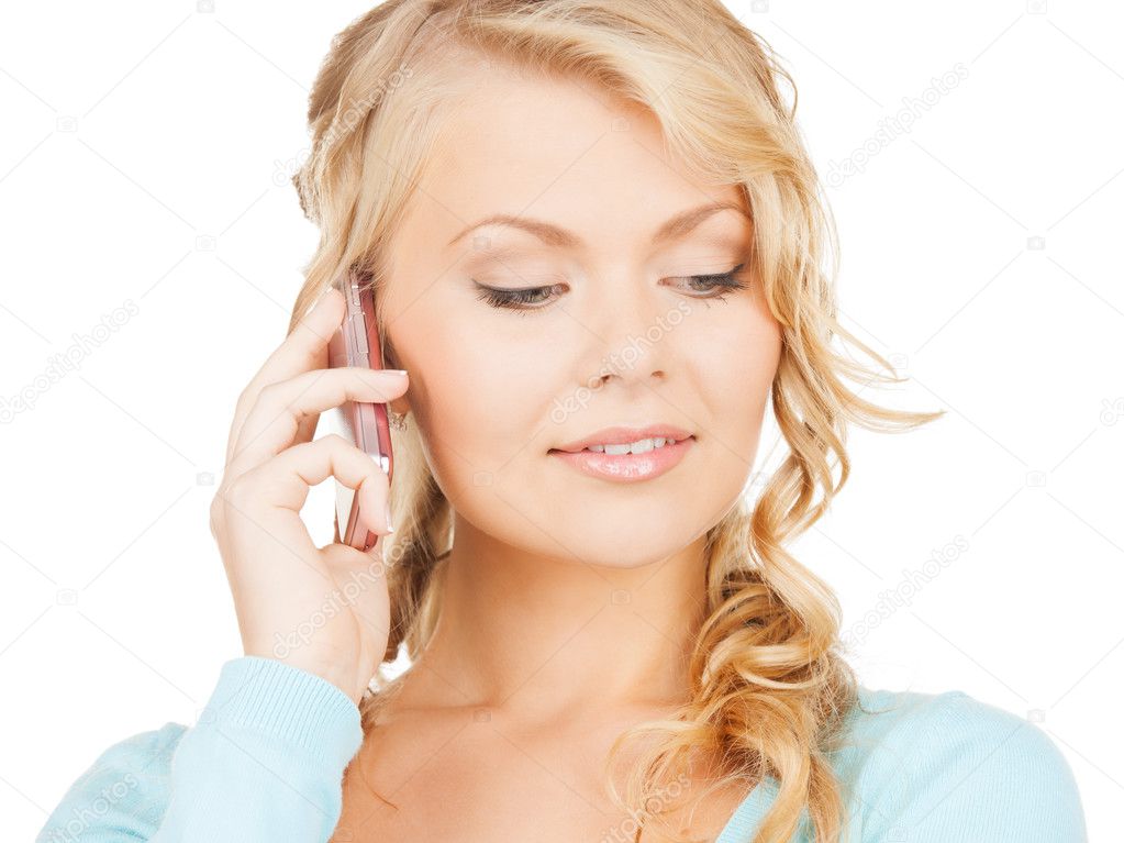 Businesswoman with cell phone calling — Stock Photo © Syda_Productions