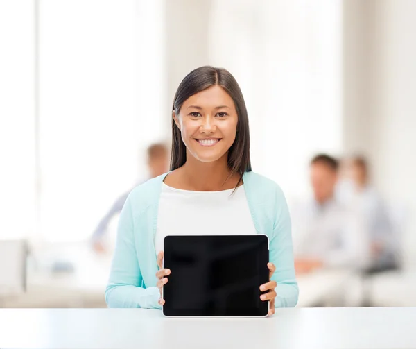 Businesswoman or student with tablet pc — Stock Photo, Image