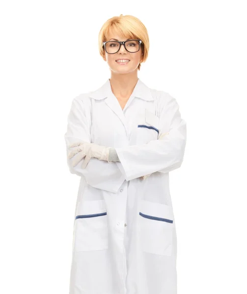 Smiling female doctor in glasses — Stock Photo, Image