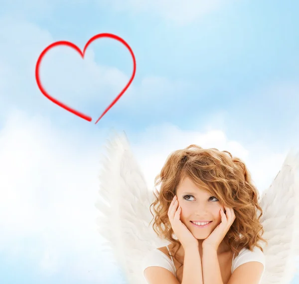 Feliz chica ángel adolescente —  Fotos de Stock
