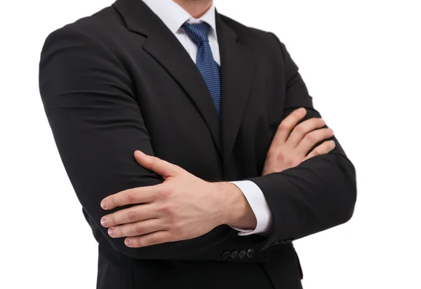 Крупный план бизнесмена в костюме и галстуке — стоковое фото
