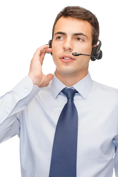 Freundliche männliche Helpline-Betreiber — Stockfoto