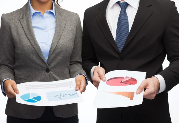 Businesspeople with graphs and charts — Stock Photo, Image