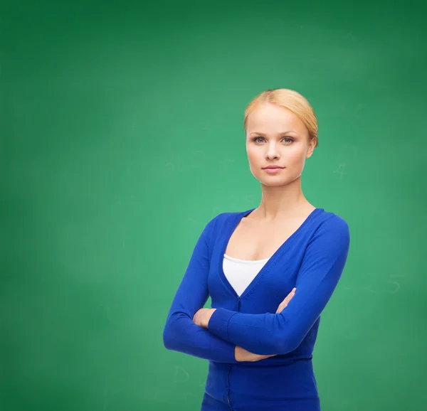 Serious girl in casual clothes — Stock Photo, Image