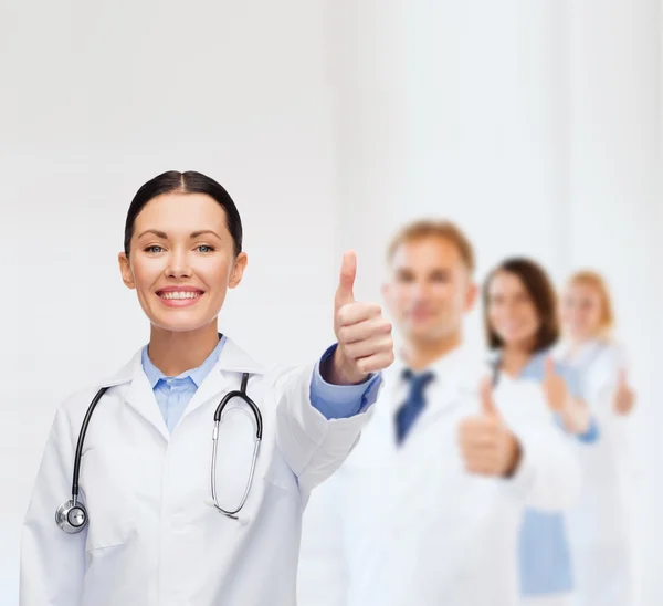 Smiling female doctor with stethoscope — Stock Photo, Image