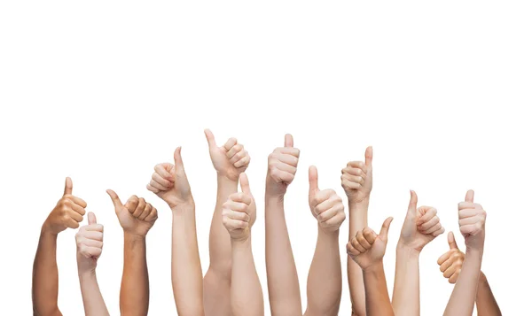 Human hands showing thumbs up — Stock Photo, Image