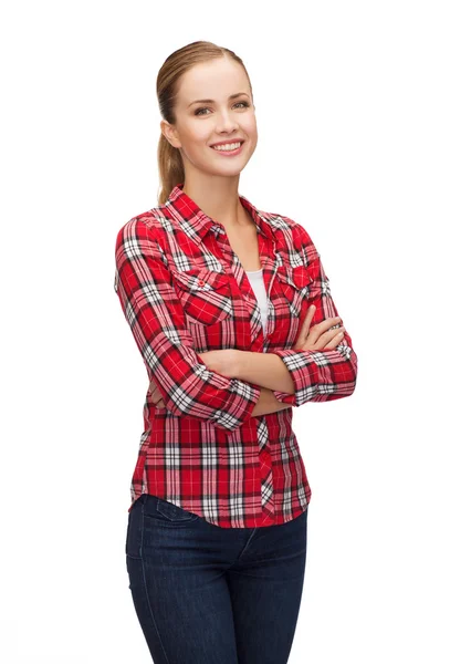 Smiling young woman in casual clothes — Stock Photo, Image