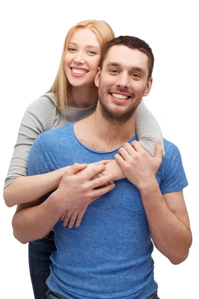 Smiling couple hugging — Stock Photo, Image