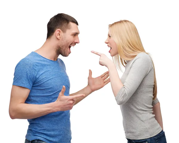 Casal discutindo — Fotografia de Stock