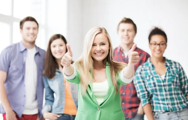 Group of students at school — Stock Photo, Image