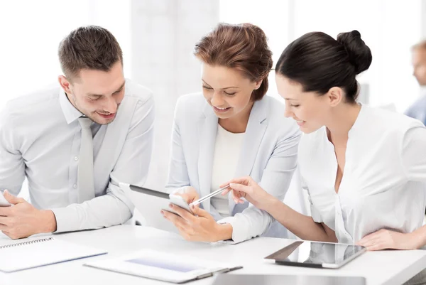 Business team working with tablet pcs in office — Stock Photo, Image