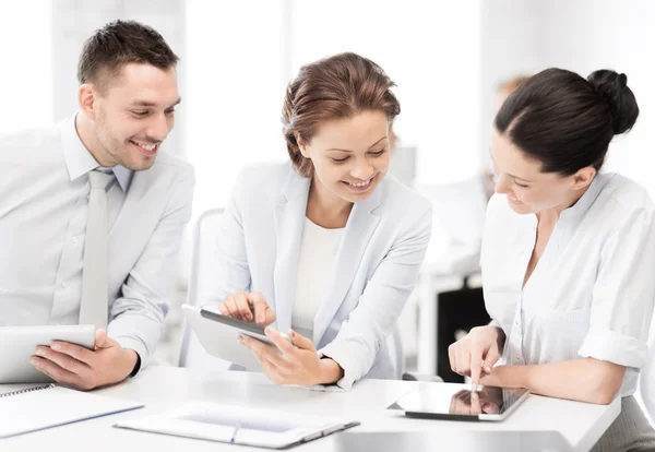 Business team working with tablet pcs in office — Stock Photo, Image