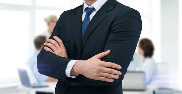 Primer plano de buisnessman en traje y corbata — Foto de Stock