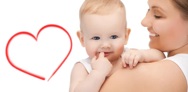 Happy mother with adorable baby — Stock Photo, Image