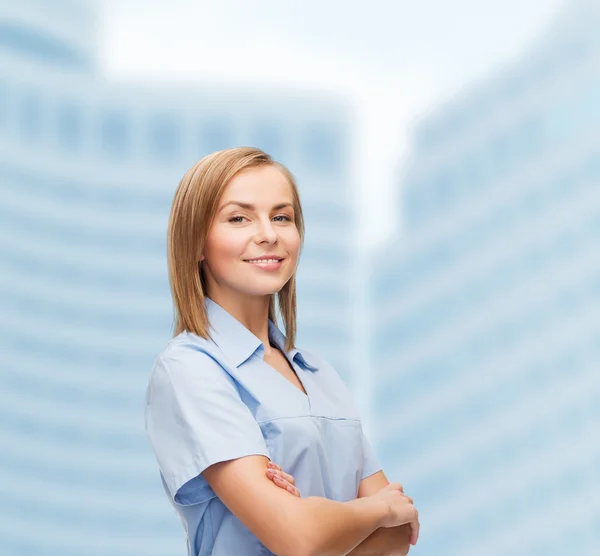 Médico o enfermera sonriente — Foto de Stock