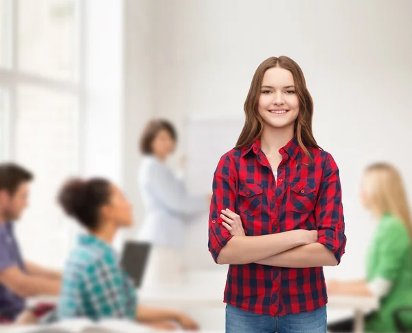 Smiling young woman in casual clothes — Stock Photo, Image