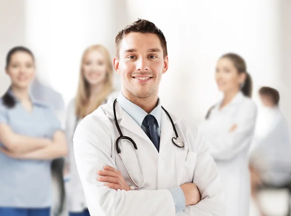 Young male doctor with stethoscope — Stock Photo, Image