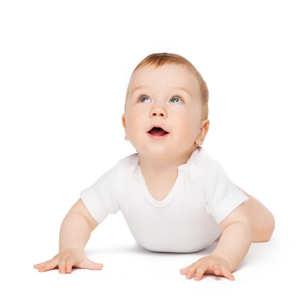 Crawling curious baby looking up — Stock Photo, Image