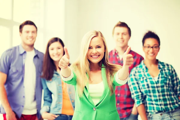 Group of students at school — Stock Photo, Image