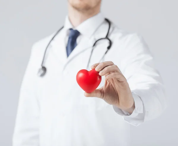 Man hands with heart — Stock Photo, Image