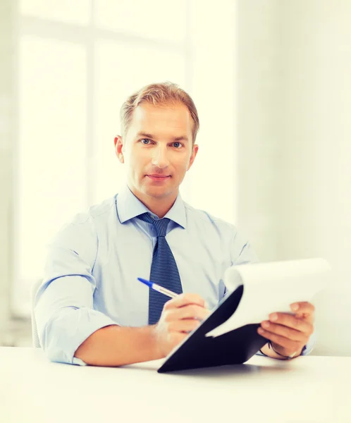 Businessman taking employment inteview — Stock Photo, Image