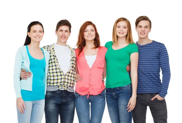 Group of smiling students standing Stock Photo