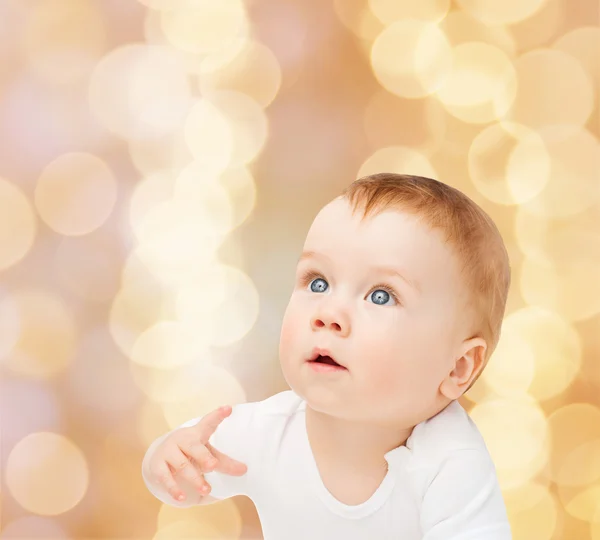 Curious baby looking up — Stock Photo, Image