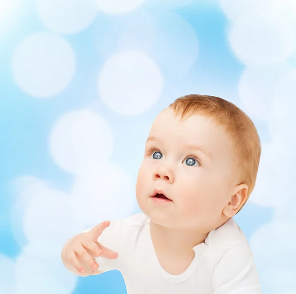 Curious baby looking up — Stock Photo, Image