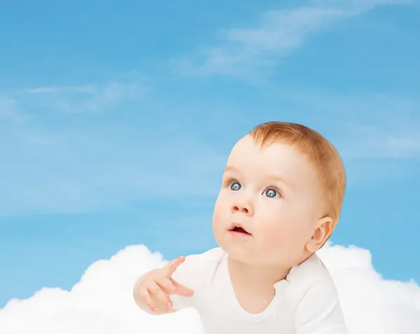 Curious baby looking up — Stock Photo, Image