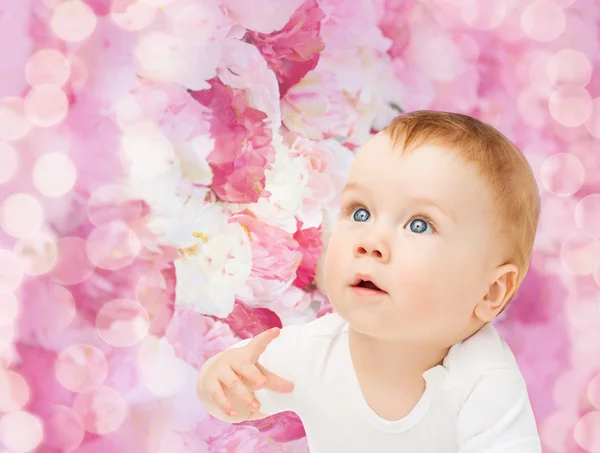 Curious baby looking up — Stock Photo, Image