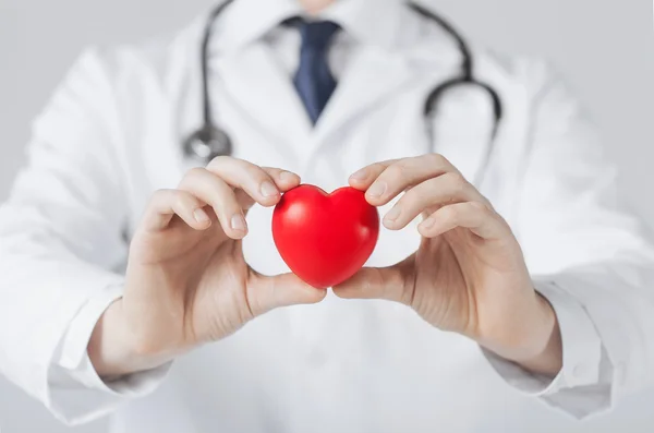 Man hands with heart — Stock Photo, Image