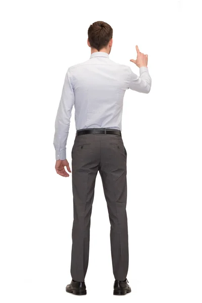 Бизнесмен или учитель со спины — стоковое фото