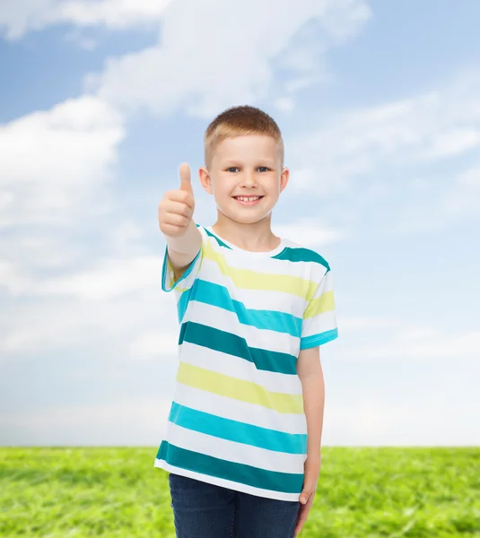 Little boy in casual clothes with arms crossed — Stock Photo, Image
