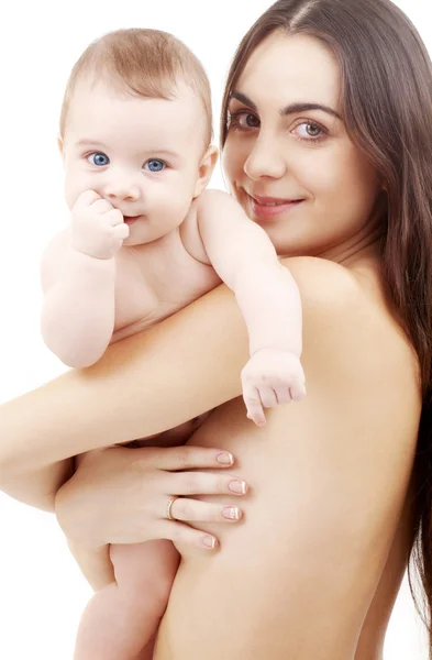 Madre feliz con el bebé — Foto de Stock