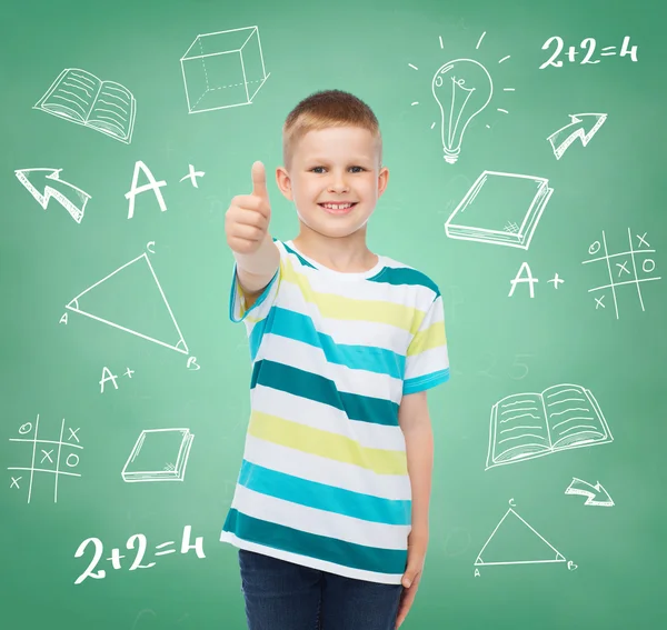 Little boy in casual clothes with arms crossed — Stock Photo, Image