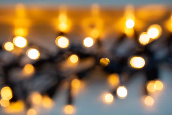 Luces de guirnalda eléctrica borrosa — Foto de Stock