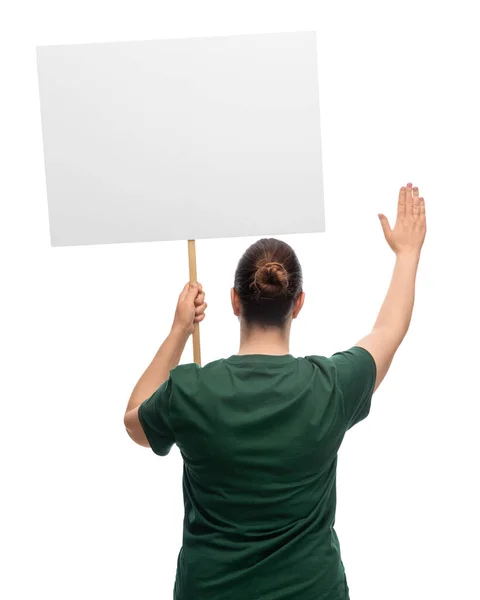 Posterli kadın dur işareti yapıyor. — Stok fotoğraf