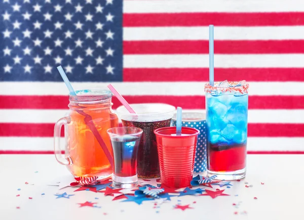 Ποτά για την αμερικανική ημέρα ανεξαρτησίας κόμμα Royalty Free Εικόνες Αρχείου