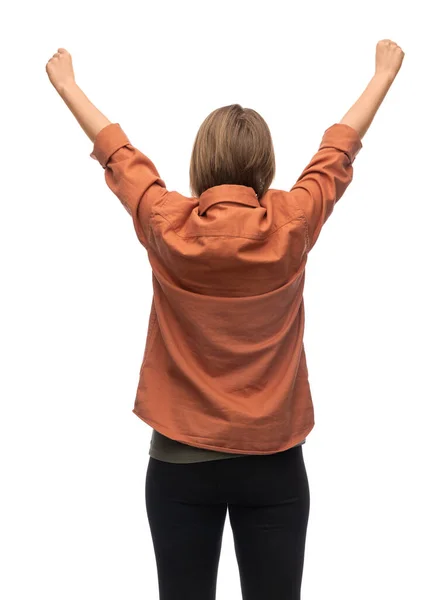 Woman protesting on demonstration — Stockfoto