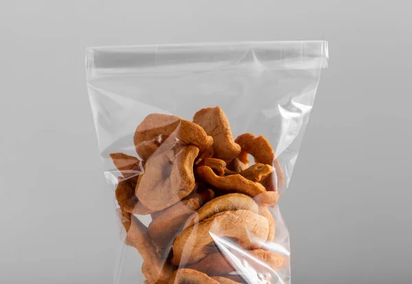 Food Storage Healthy Eating Diet Concept Close Dried Apples Plastic —  Fotos de Stock