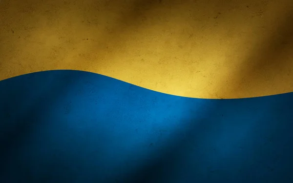 Nationales Patriotisches Und Hintergrundkonzept Betonwand Den Farben Der Ukrainischen Flagge — Stockfoto