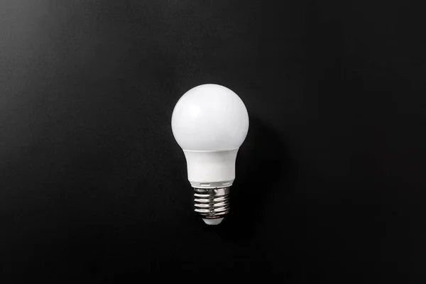 Electricity Energy Power Consumption Concept Close Lightbulb Black Background — 图库照片