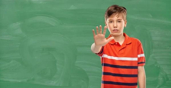 Education School People Concept Portrait Student Boy Red Polo Shirt — Stock Photo, Image