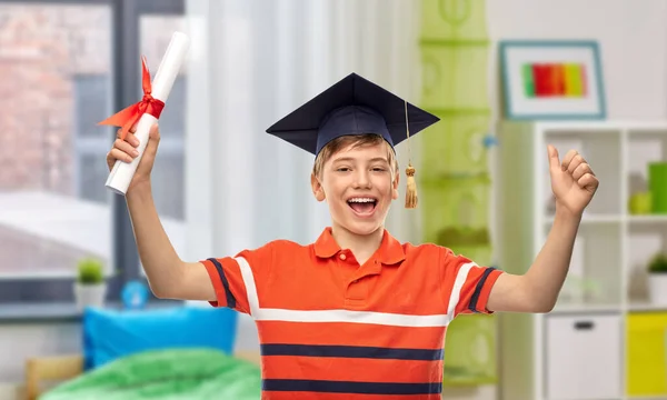 School Education Graduation Concept Portrait Happy Smiling Graduate Student Boy — Foto Stock