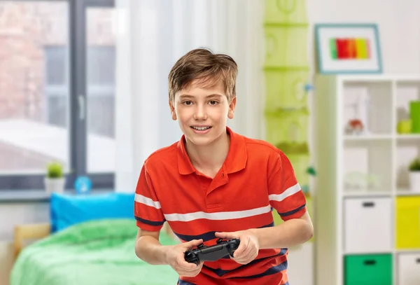 Childhood Fashion People Concept Portrait Happy Smiling Boy Red Polo — Foto de Stock