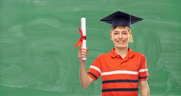 School Education Graduation Concept Portrait Happy Smiling Graduate Student Boy — Stock Fotó