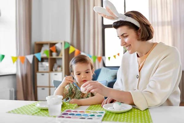 Holidays Family People Concept Happy Mother Little Baby Daughter Coloring — Foto Stock