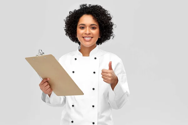 Cooking Culinary People Concept Happy Smiling Female Chef White Jacket — Foto Stock